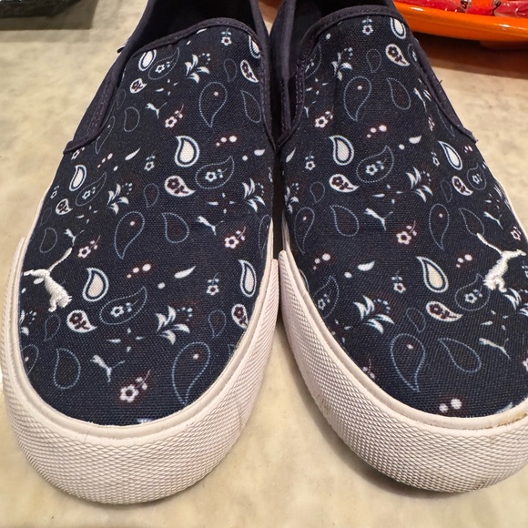 Puma Shoes - Puma Navy Paisley Slip-On Sneakers